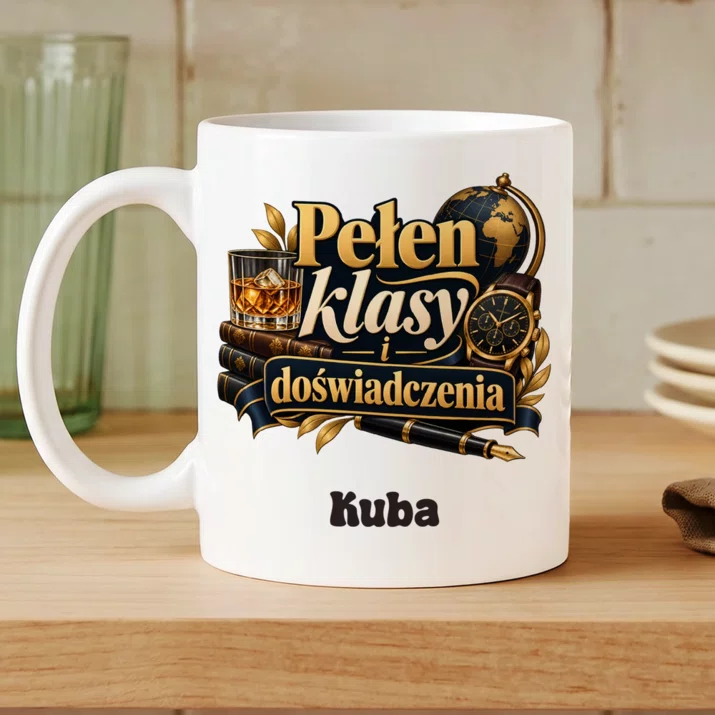 Kubek Personalizowany Na 50 Urodziny Prezent Dla 50 Latka Mężczyzny: Pełen Klasy I Kubek Personalizowany Na 50 Urodziny Prezent Dla 50 Latka Mężczyzny: Pełen Klasy I