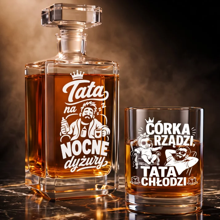 Zestaw Do Whisky Na Narodziny Dziewczynki Prezent Dla Mężczyzny: Nocny Dyżur Taty Zestaw Do Whisky Na Narodziny Dziewczynki Prezent Dla Mężczyzny: Nocny Dyżur Taty
