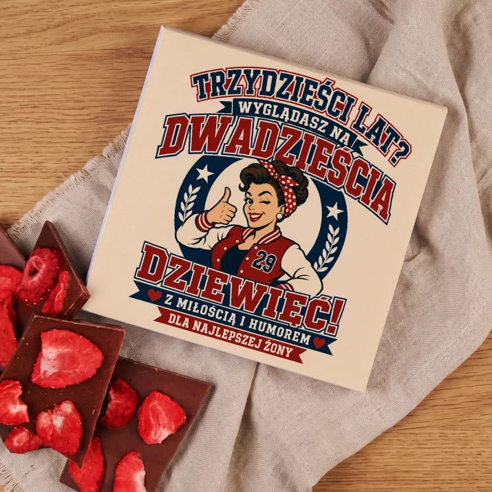 Czekolada Z Truskawkami Na 30 Rocznicę Ślubu Prezent Dla Kobiety: Perłowy Retro Humor Czekolada Z Truskawkami Na 30 Rocznicę Ślubu Prezent Dla Kobiety: Perłowy Retro Humor