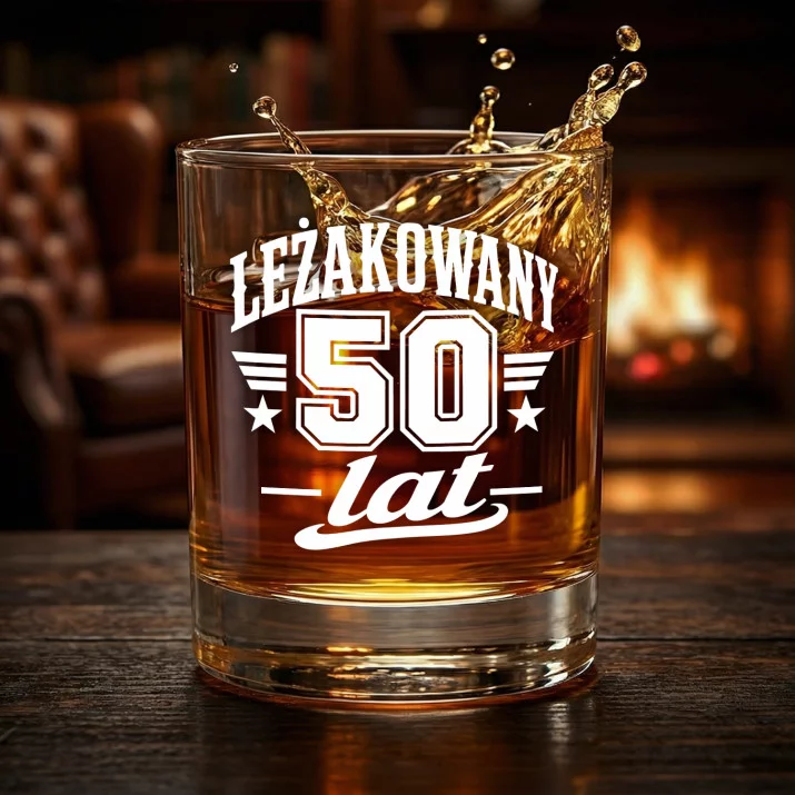 Szklanka Do Whisky Na 50 Urodziny Prezent Dla Mężczyzny: Leżakowany 50 Lat Szklanka Do Whisky Na 50 Urodziny Prezent Dla Mężczyzny: Leżakowany 50 Lat