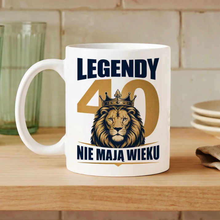 Kubek Z Nadrukiem Na 40 Urodziny Prezent Dla Mężczyzny: Legendy Kubek Z Nadrukiem Na 40 Urodziny Prezent Dla Mężczyzny: Legendy