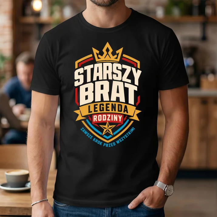 Koszulka Męska Dla Starszego Brata Prezent Dla Mężczyzny: Legenda Rodziny