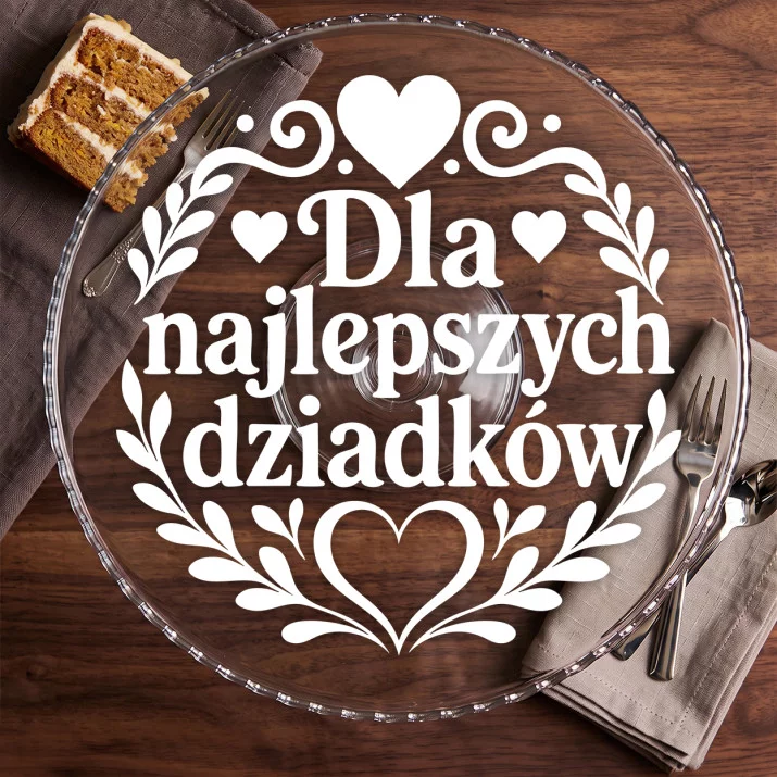 Patera Na Ciasto Na Dzień Babci i Dziadka Prezent Dla Babci i Dziadka Pary: Retro Rodzinne Ciepło Patera Na Ciasto Na Dzień Babci i Dziadka Prezent Dla Babci i Dziadka Pary: Retro Rodzinne Ciepło