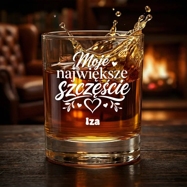 Szklanki Do Whisky z Grawerem Dla Żony Prezent Na Rocznicę Ślubu Dla Kobiety: Moje Największe Szczęście