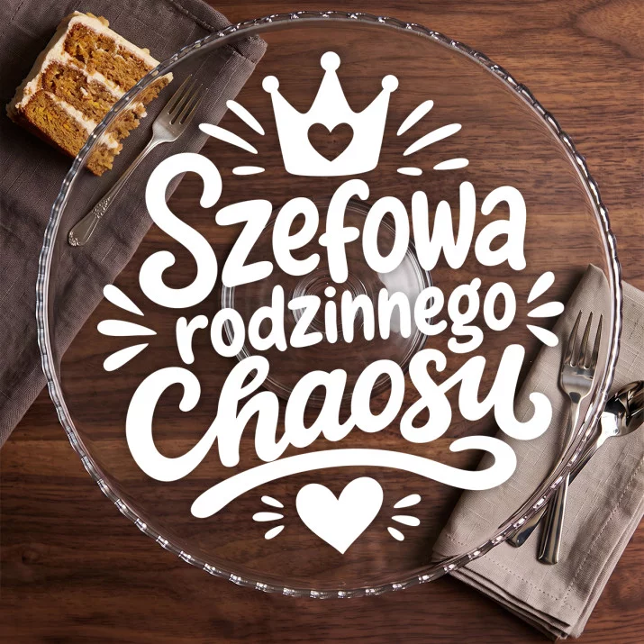Patera Na Ciasto Na Dzień Mamy Prezent Dla Mamy Kobiety: Rodzinny Chaos Z Uśmiechem Patera Na Ciasto Na Dzień Mamy Prezent Dla Mamy Kobiety: Rodzinny Chaos Z Uśmiechem