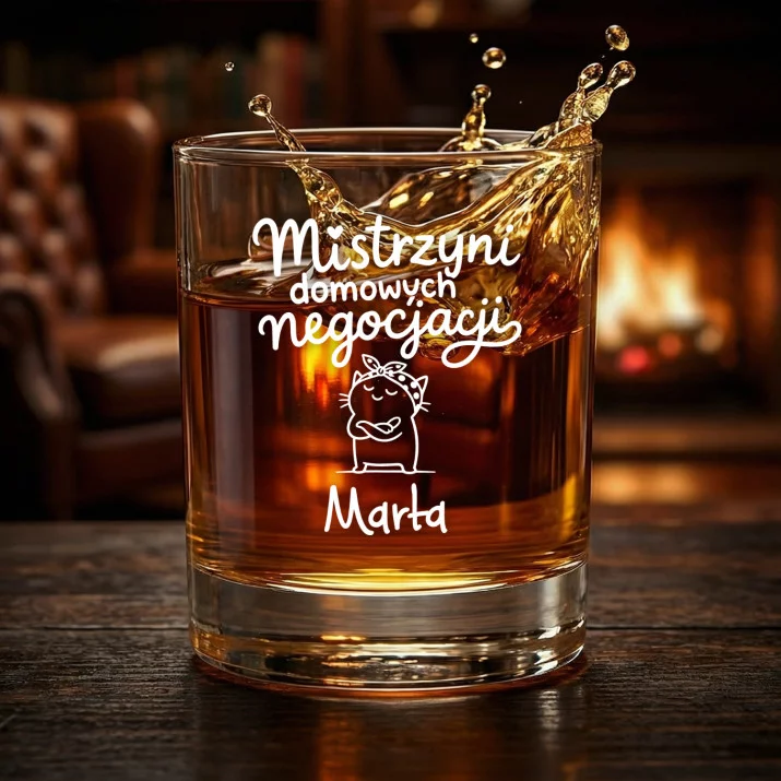 Szklanki Do Whisky z Grawerem Na Złote Gody Prezent Dla Kobiety: Mistrzyni Domowych