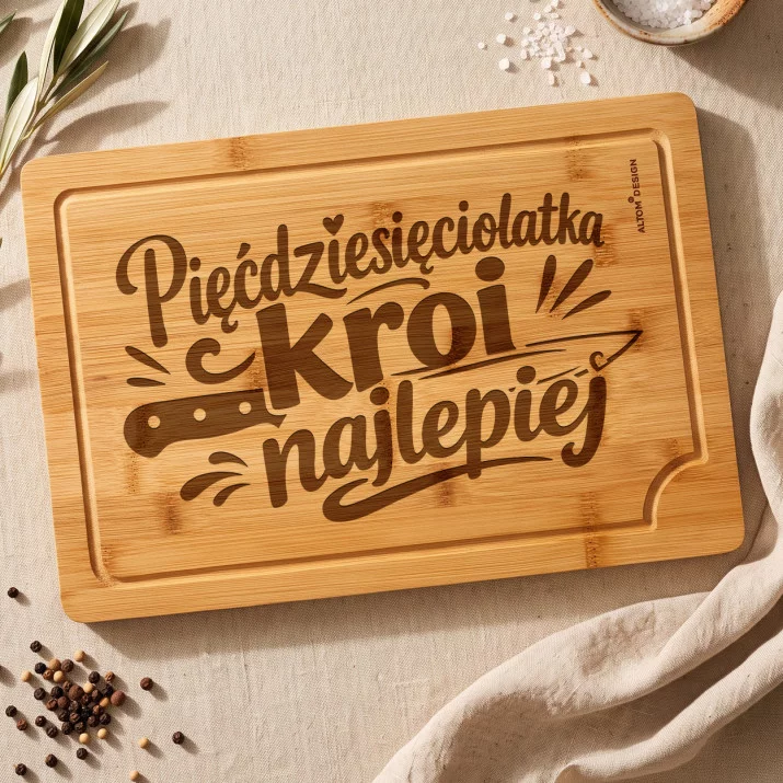Deska Do Krojenia Dla 50 Latki Prezent Na 50 Urodziny Dla Kobiety: Cięta Dojrzałość