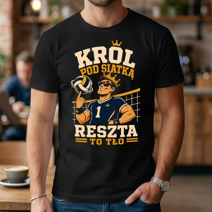 Koszulka Męska Dla Siatkarza Prezent Dla Mężczyzny: Król Pod Siatką