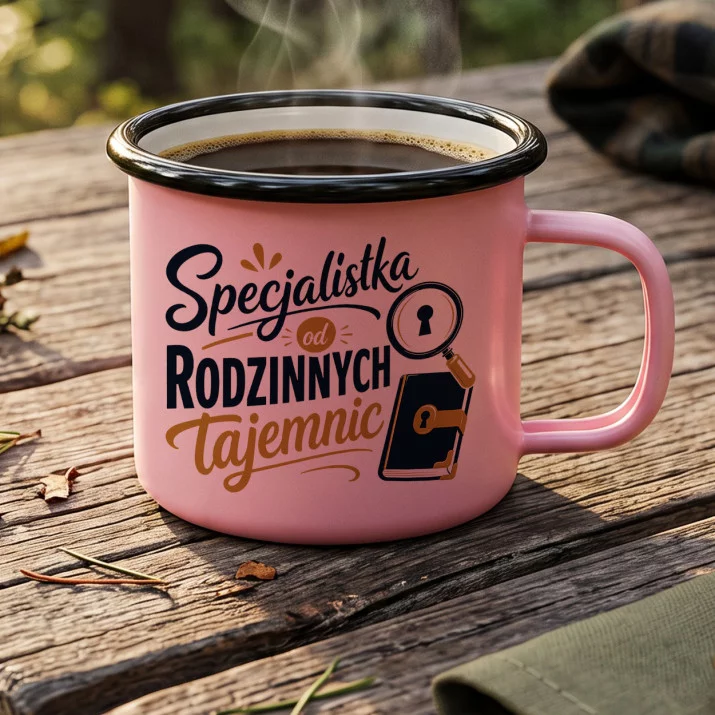 Kubek Emaliowany Dla Kuzynki Prezent Dla Kobiety: Rodzinne Tajemnice Kubek Emaliowany Dla Kuzynki Prezent Dla Kobiety: Rodzinne Tajemnice
