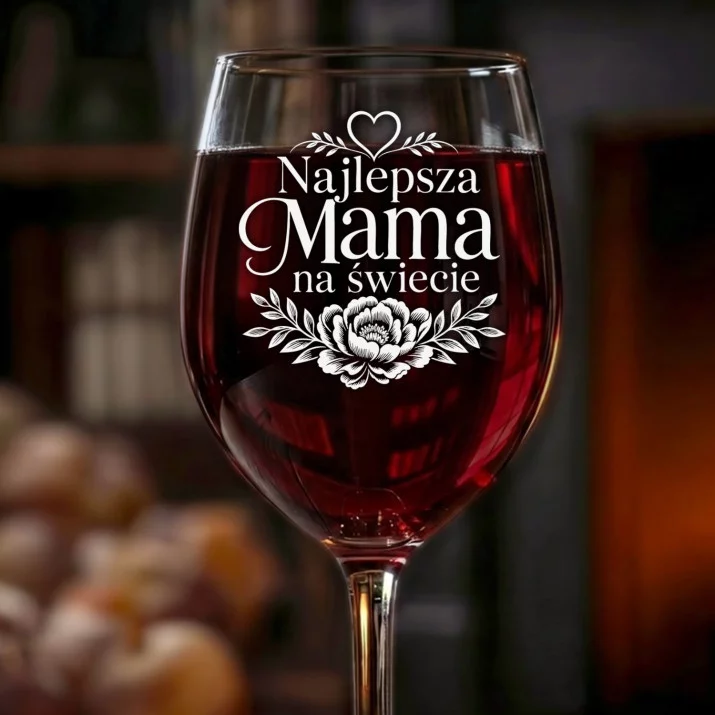 Kieliszek Do Wina Na Dzień Mamy Prezent Dla Mamy Kobiety: Najlepsza Mama - Grawer Kieliszek Do Wina Na Dzień Mamy Prezent Dla Mamy Kobiety: Najlepsza Mama - Grawer