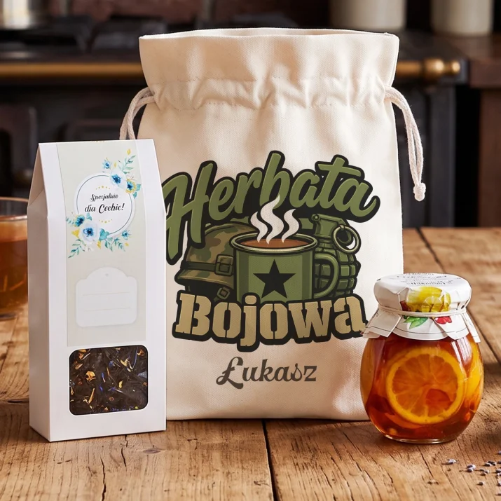 Zestaw Herbaciany Dla Wojskowego Prezent Na Przysięgę Wojskową Dla Mężczyzny: Herbata Bojowa Zestaw Herbaciany Dla Wojskowego Prezent Na Przysięgę Wojskową Dla Mężczyzny: Herbata Bojowa