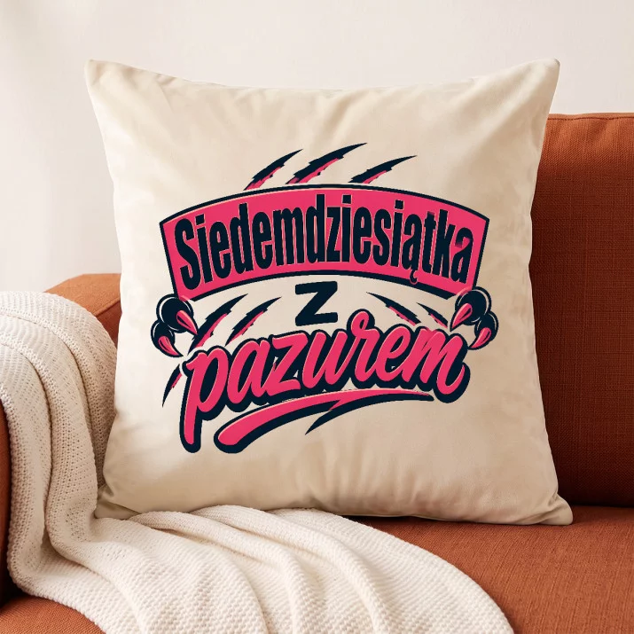 Poduszka Dekoracyjna Dla 70 Latki Prezent Na 70 Urodziny Dla Kobiety: Zadziorna Siedemdziesiątka Poduszka Dekoracyjna Dla 70 Latki Prezent Na 70 Urodziny Dla Kobiety: Zadziorna Siedemdziesiątka