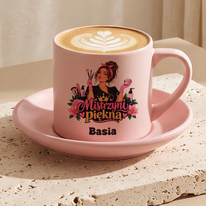 Filiżanka Personalizowana Dla Kosmetyczki Prezent Dla Kobiety: Mistrzyni Piękna Filiżanka Personalizowana Dla Kosmetyczki Prezent Dla Kobiety: Mistrzyni Piękna