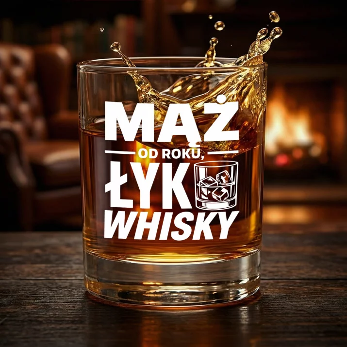 Szklanka Do Whisky Na 1 Rocznicę Ślubu Prezent Dla Mężczyzny: Mąż Od Roku, Łyk Whisky Szklanka Do Whisky Na 1 Rocznicę Ślubu Prezent Dla Mężczyzny: Mąż Od Roku, Łyk Whisky