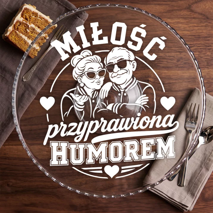 Patera Na Ciasto Na Rocznicę Ślubu Rodziców Prezent Dla Pary: Vintage Para Z Humorem