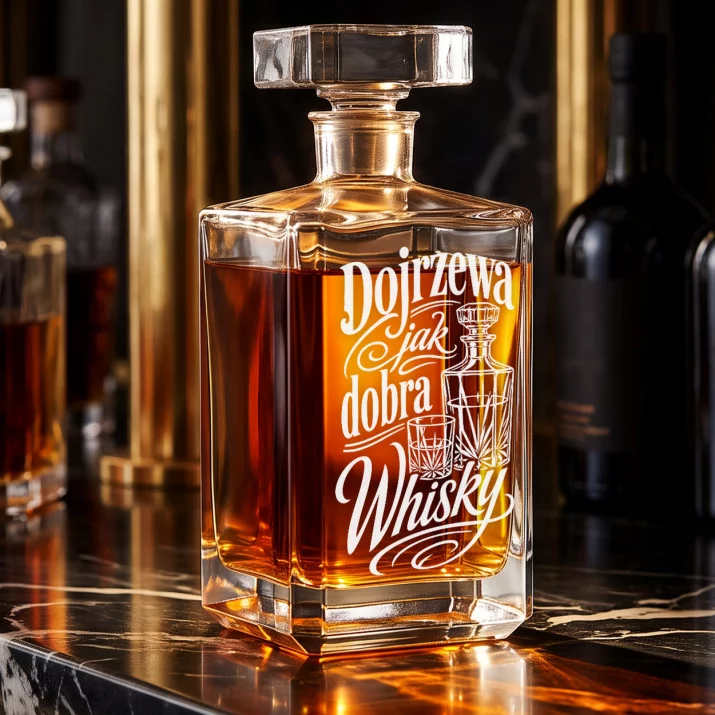 Karafka Do Whisky z Grawerem Na Święta Prezent: Dojrzewająca Elegancja Karafka Do Whisky z Grawerem Na Święta Prezent: Dojrzewająca Elegancja