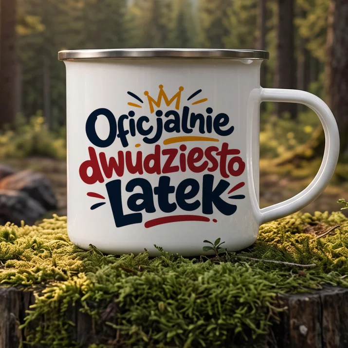Kubek Emaliowany Dla 20 Latka Prezent Na 20 Urodziny Dla Mężczyzny: Młodość Z Humorem Kubek Emaliowany Dla 20 Latka Prezent Na 20 Urodziny Dla Mężczyzny: Młodość Z Humorem