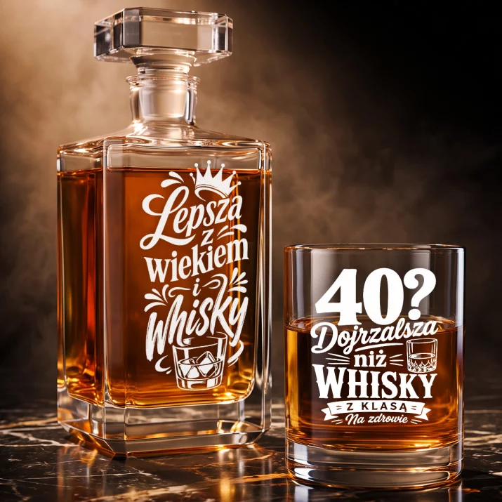 Zestaw Do Whisky Na 40 Urodziny Prezent Dla Kobiety: Dojrzały Humor Zestaw Do Whisky Na 40 Urodziny Prezent Dla Kobiety: Dojrzały Humor