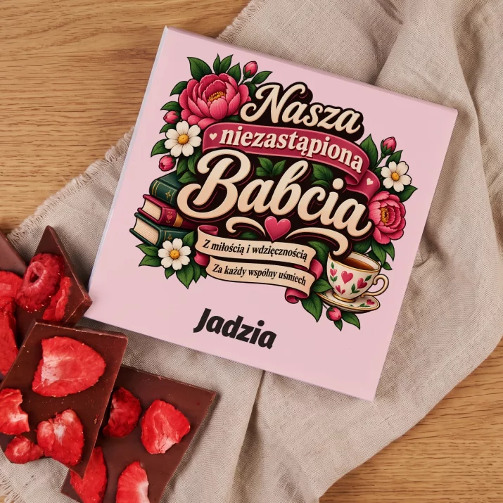 Czekolada z Truskawkami Na Dzień Babci Prezent Dla Babci Kobiety: Nasza Niezastąpiona Czekolada z Truskawkami Na Dzień Babci Prezent Dla Babci Kobiety: Nasza Niezastąpiona