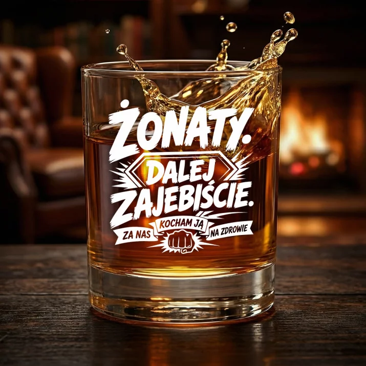 Szklanka Do Whisky Na 20 Rocznicę Ślubu Prezent Dla Mężczyzny: Żonaty. Dalej Zajebiście. Szklanka Do Whisky Na 20 Rocznicę Ślubu Prezent Dla Mężczyzny: Żonaty. Dalej Zajebiście.