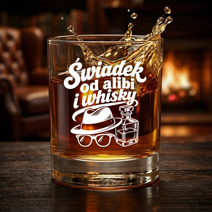 Szklanka Do Whisky Dla Świadka Prezent Dla Mężczyzny: Świadek Od Alibi I Whisky Szklanka Do Whisky Dla Świadka Prezent Dla Mężczyzny: Świadek Od Alibi I Whisky