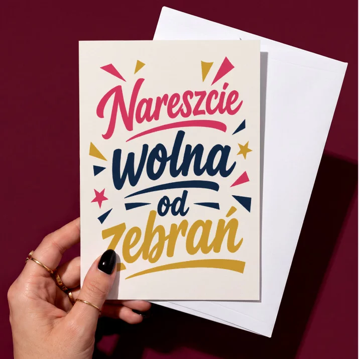 Kartka z Życzeniami Na Pożegnanie W Pracy Dla Kobiety: Wolność Biurowa Kartka z Życzeniami Na Pożegnanie W Pracy Dla Kobiety: Wolność Biurowa