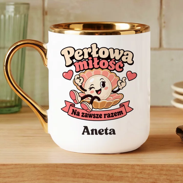 Kubek Personalizowany Na 30 Rocznicę Ślubu Prezent Dla Kobiety: Perłowa Miłość Kubek Personalizowany Na 30 Rocznicę Ślubu Prezent Dla Kobiety: Perłowa Miłość