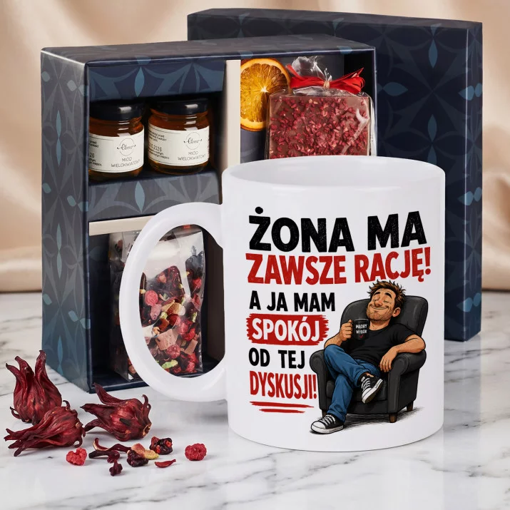 Zestaw Prezenowy Z Kubkiem Na Walentynki Na Rocznicę: Żona Ma Rację