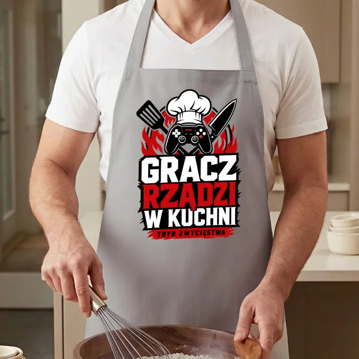 Fartuch Dla Gracza Prezent Dla Mężczyzny: Gracz Rządzi W Kuchni