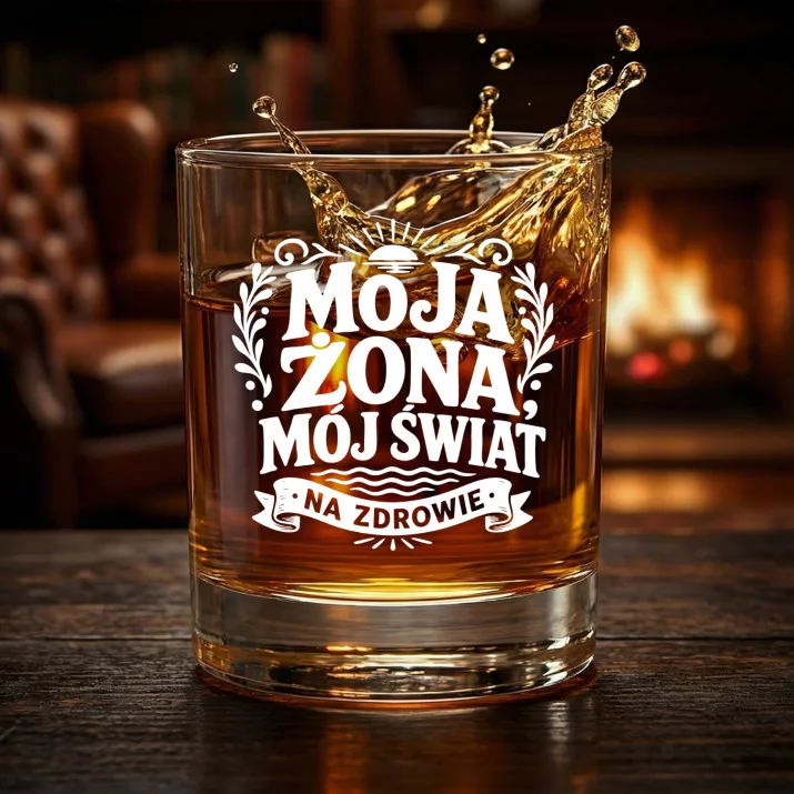 Szklanka Do Whisky Dla Żony Prezent Na Rocznicę Ślubu Dla Kobiety: Moja Żona, Mój Świat Szklanka Do Whisky Dla Żony Prezent Na Rocznicę Ślubu Dla Kobiety: Moja Żona, Mój Świat