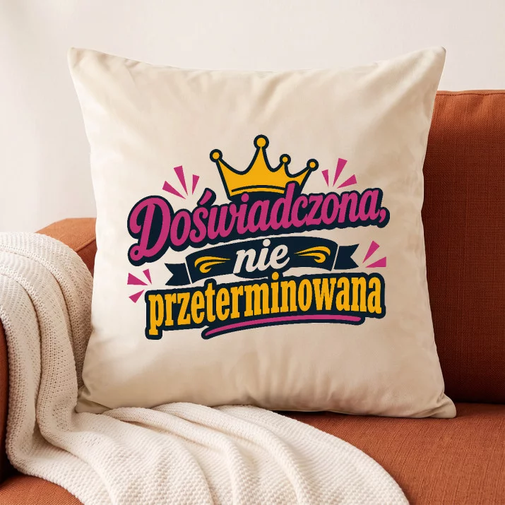 Poduszka Dekoracyjna Na 40 Urodziny Prezent Dla Kobiety: Doświadczona Z Humorem Poduszka Dekoracyjna Na 40 Urodziny Prezent Dla Kobiety: Doświadczona Z Humorem