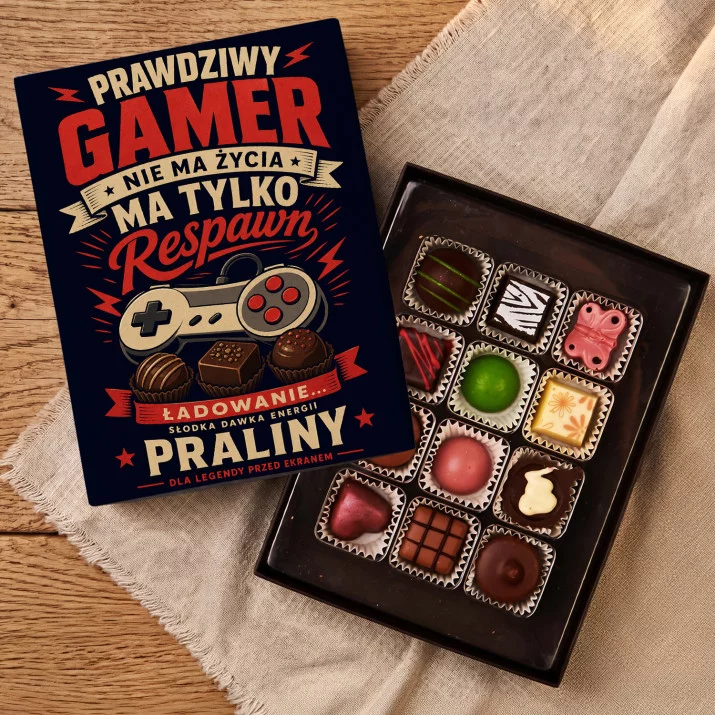 Czekoladki Dla Gamera Prezent Dla Mężczyzny: Prawdziwy Gamer Praliny Czekoladki Dla Gamera Prezent Dla Mężczyzny: Prawdziwy Gamer Praliny