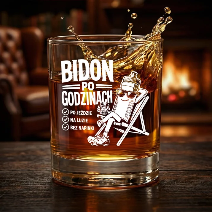 Szklanka Do Whisky Dla Rowerzysty Prezent Dla Mężczyzny: Bidon Po Godzinach Szklanka Do Whisky Dla Rowerzysty Prezent Dla Mężczyzny: Bidon Po Godzinach
