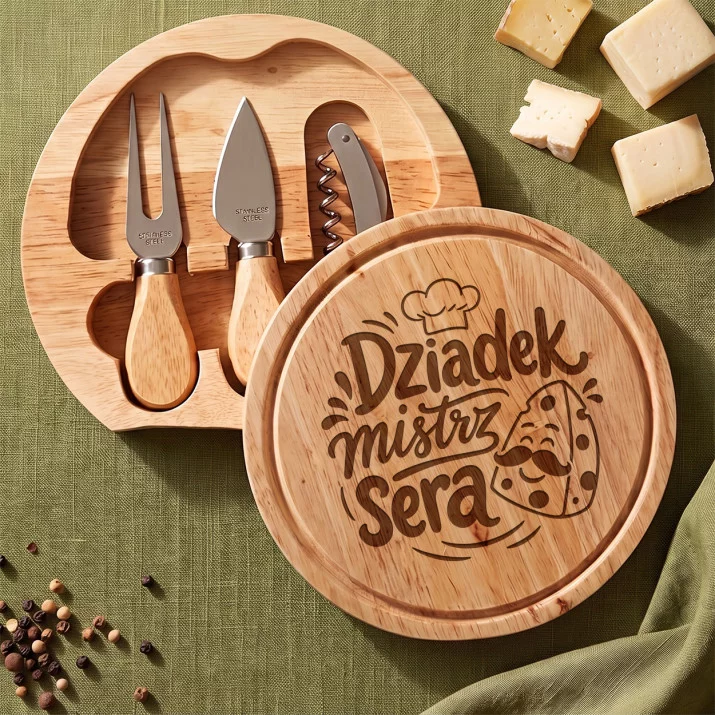 Deska Do Serów Z Grawerem Dla Dziadka Prezent Na Dzień Dziadka Dla Mężczyzny: Serowy Humor Deska Do Serów Z Grawerem Dla Dziadka Prezent Na Dzień Dziadka Dla Mężczyzny: Serowy Humor