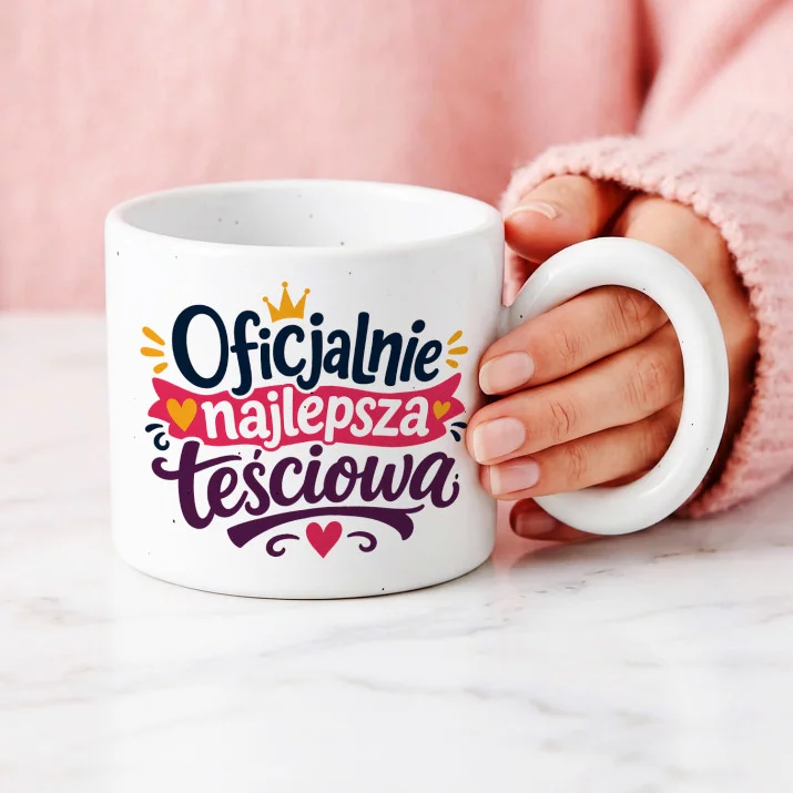 Kubek Z Okrągłym Uchem Dla Teściowej Prezent Na Dzień Mamy Dla Kobiety: Elegancki Humor Kubek Z Okrągłym Uchem Dla Teściowej Prezent Na Dzień Mamy Dla Kobiety: Elegancki Humor