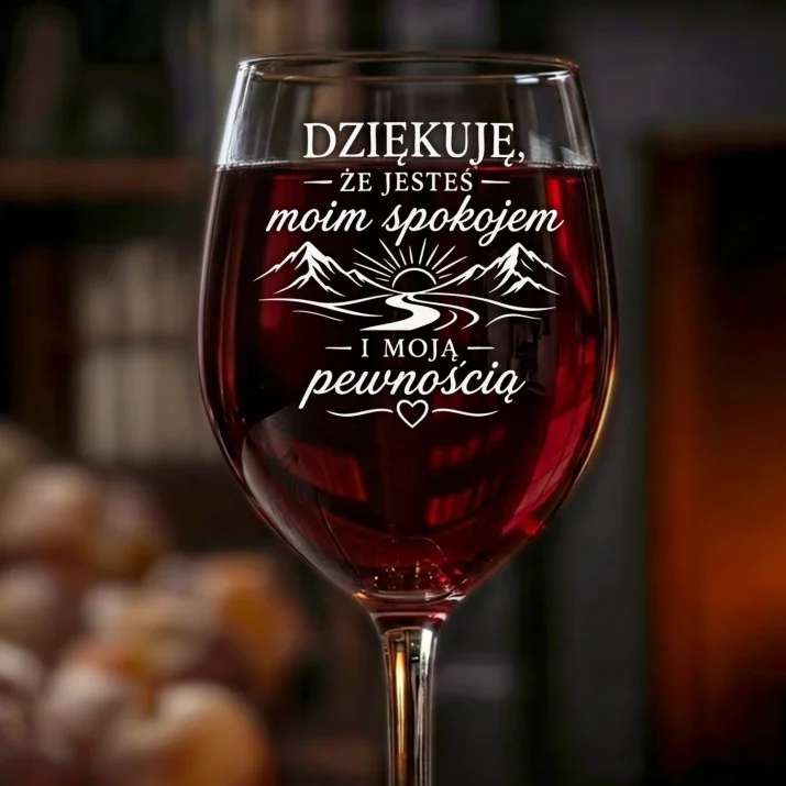 Kieliszek Do Wina Na 40 Urodziny Prezent Dla Mężczyzny: Dziękuję, Że Jesteś