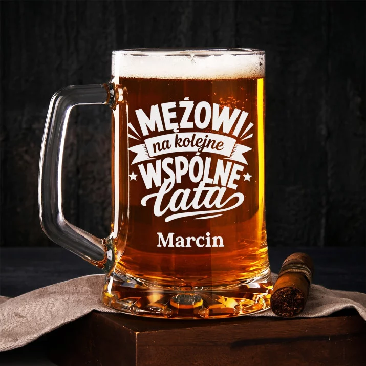 Kufel Personalizowany z Grawerem Dla Męża Na Rocznicę Prezent: Męski Toast
