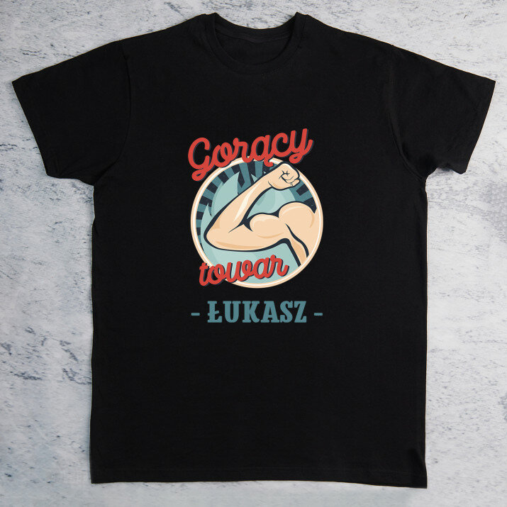 Gorący towar - Czarna koszulka męska