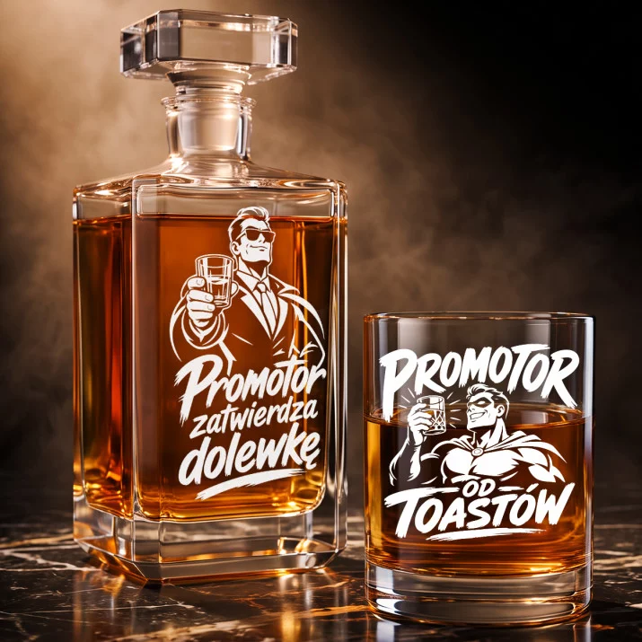 Zestaw Do Whisky Dla Promotora Prezent Dla Mężczyzny: Promotor Zatwierdza Dolewkę Zestaw Do Whisky Dla Promotora Prezent Dla Mężczyzny: Promotor Zatwierdza Dolewkę