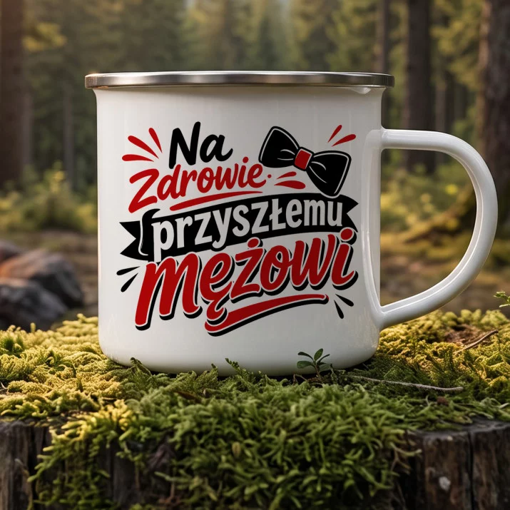 Kubek Emaliowany Na Kawalerski Prezent Dla Mężczyzny: Braterski Toast Kubek Emaliowany Na Kawalerski Prezent Dla Mężczyzny: Braterski Toast