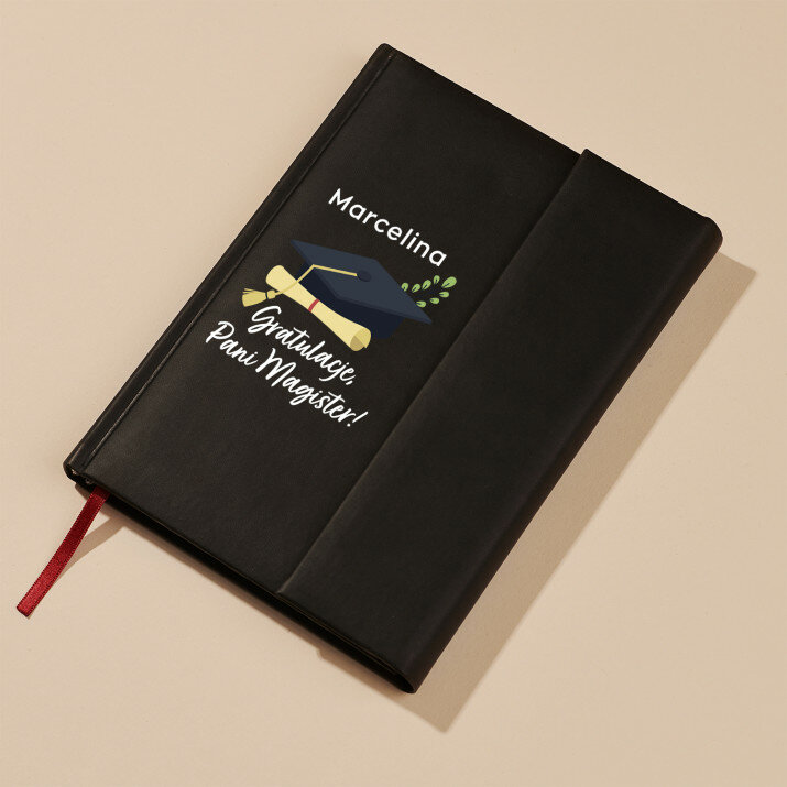 Gratulacje pani magister - Notes książkowy z zakładką