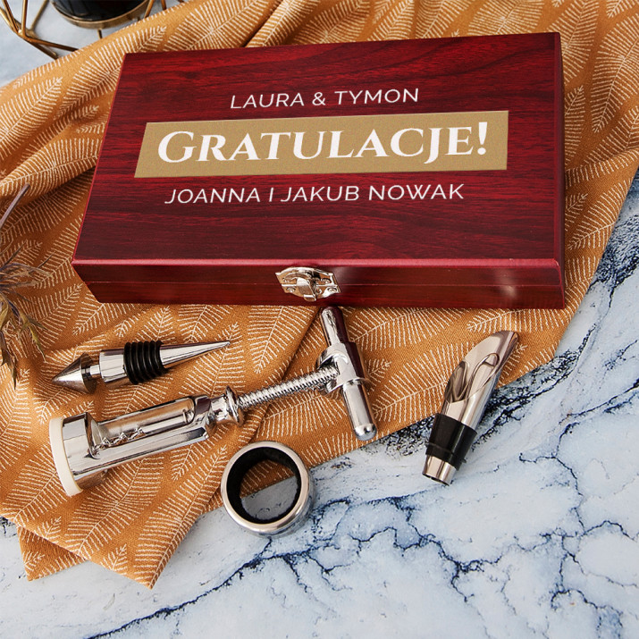 Gratulacje - zestaw do wina