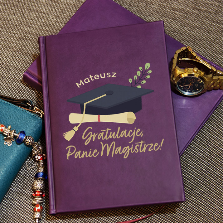 Gratuluję, Panie Magistrze - notatnik A5 z nadrukiem