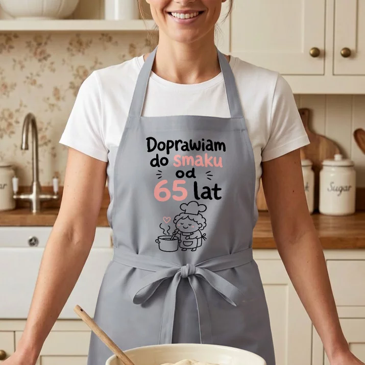 Fartuch Dla 65 Latki Prezent Na 65 Urodziny Dla Kobiety: Doprawiam Do Smaku Od 65 Lat