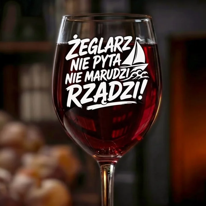 Kieliszek Do Wina Dla Żeglarza Prezent Dla Mężczyzny: Żeglarz Rządzi Kieliszek Do Wina Dla Żeglarza Prezent Dla Mężczyzny: Żeglarz Rządzi