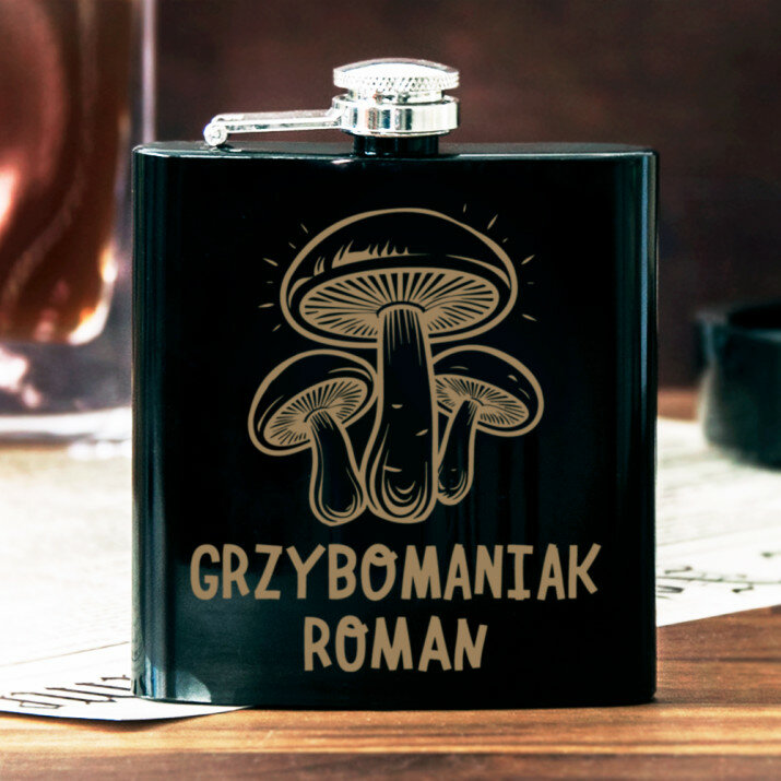 Grzybomaniak - Piersiówka z grawerem