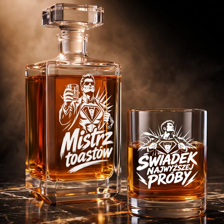 Zestaw Do Whisky Dla Świadka Prezent Dla Mężczyzny: Mistrz Toastów