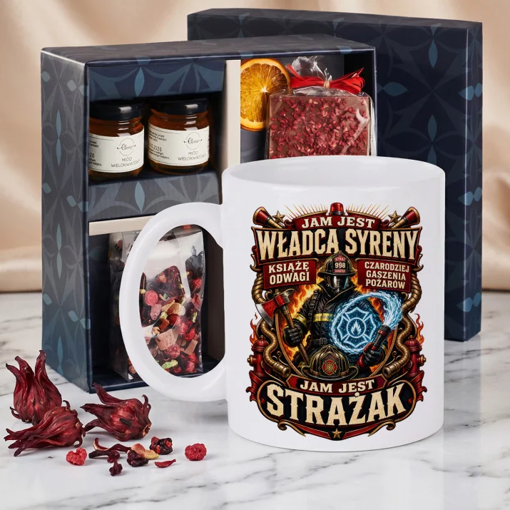 Zestaw Prezenowy Z Kubkiem Dla Strażaka: Władca Syreny I Pogromca Ognia Zestaw Prezenowy Z Kubkiem Dla Strażaka: Władca Syreny I Pogromca Ognia