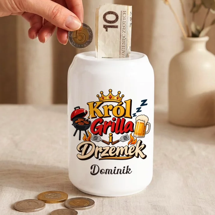Skarbonka Na Emeryturę Prezent Dla Emeryta Mężczyzny: Król Grilla I Drzemek Skarbonka Na Emeryturę Prezent Dla Emeryta Mężczyzny: Król Grilla I Drzemek