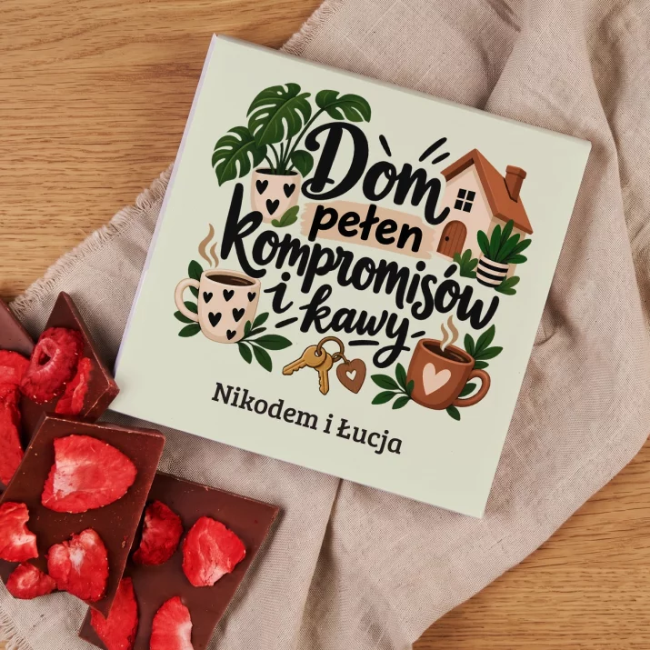 Czekolada z Truskawkami Na Parapetówkę Prezent Dla Pary: Dom Pełen Kompromisów I Czekolada z Truskawkami Na Parapetówkę Prezent Dla Pary: Dom Pełen Kompromisów I